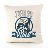Housse de Coussin Premium Voile Version Blanc - Coton Canvas Fairtrade Beige Idée Cadeau Décoration Canapé