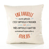 Housse de Coussin Premium Une Danielle Aussi géniale - Coton Canvas Fairtrade Beige Idée Cadeau Décoration Canapé