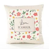 Housse de Coussin Femme Lara d'amour Motif Floral déco Salon canapé Chambre Cadeau Femme Anniversaire noël Coussin décoratif Motif Floral