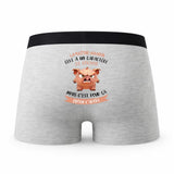 Caleçon La Maitre-Nageur Caractère de Cochon - Humour Boxer Gris Idée Cadeau