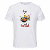 Maillot de Sport Homme pour Papi Cuisine - T-Shirt Respirant Polyester Manches Courtes - Cadeau Sportif Anniversaire Noël Fête des Pères