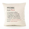 Housse de Coussin Premium Pierre Définition - Coton Canvas Fairtrade Beige Idée Cadeau Décoration Canapé