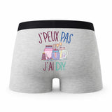 Caleçon DIY - Humour Boxer Gris Idée Cadeau Passion