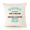 Housse de Coussin Premium Un Architecte Formidable - Coton Canvas Fairtrade Beige Idée Cadeau Décoration Canapé
