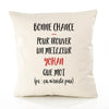 Housse de Coussin Premium Yohan ça n'existe Pas Homme - Coton Canvas Fairtrade Beige Idée Cadeau Décoration Canapé