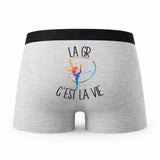 Caleçon Gymnastique Rythmique - Humour Boxer Gris Passion Idée Cadeau