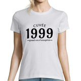 Cuvée 1999 Grand cru d'exception | T-Shirt Anniversaire Femme année de Naissance