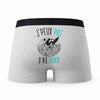 Caleçon Surf - Humour Boxer Gris Idée Cadeau Passion