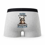 Caleçon Maximin Panda Grain - Humour Boxer Gris Idée Cadeau