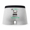 Caleçon Corentin Pas Touche Panda - Humour Boxer Gris Idée Cadeau