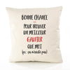 Housse de Coussin Premium Gautier ça n'existe Pas Homme - Coton Canvas Fairtrade Beige Idée Cadeau Décoration Canapé