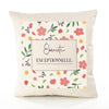 Housse de Coussin Femme Ébéniste exceptionnelle Motif Floral déco Salon canapé Chambre Cadeau Femme Anniversaire noël Coussin décoratif Motif Floral