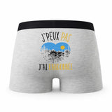 Caleçon Randonnee - Humour Boxer Gris Idée Cadeau Passion