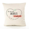 Housse de Coussin Premium Architecte irremplaçable - Coton Canvas Fairtrade Beige Idée Cadeau Décoration Canapé