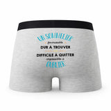 Caleçon Un Sommelier Formidable - Humour Boxer Gris Idée Cadeau