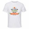 Maillot de Sport Homme Meilleur Thomas Super Pouvoir Cadeau Anniversaire Noël Fête des Pères T-Shirt Respirant Polyester