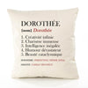 Housse de Coussin Premium Dorothée Définition - Coton Canvas Fairtrade Beige Idée Cadeau Décoration Canapé
