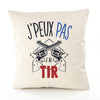Housse de Coussin Premium tir Armes Version Blanc - Coton Canvas Fairtrade Beige Idée Cadeau Décoration Canapé