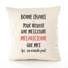 Housse de Coussin Premium Mécanicienne ça n'existe Pas - Coton Canvas Fairtrade Beige Idée Cadeau Décoration Canapé