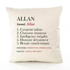 Housse de Coussin Premium Allan Définition - Coton Canvas Fairtrade Beige Idée Cadeau Décoration Canapé