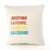 Housse de Coussin Premium Joséphine la Déesse la Légende Vintage - Coton Canvas Fairtrade Beige Idée Cadeau Décoration Canapé 40x40