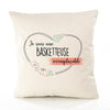 Housse de Coussin Premium Basketteuse irremplaçable - Coton Canvas Fairtrade Beige Idée Cadeau Décoration Canapé