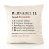 Housse de Coussin Premium Bernadette Définition - Coton Canvas Fairtrade Beige Idée Cadeau Décoration Canapé