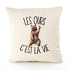 Housse de Coussin Premium Ours - Coton Canvas Fairtrade Beige Idée Cadeau Décoration Canapé