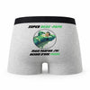 Caleçon Super Beau-Papa - Humour Boxer Gris Idée Cadeau Fête des Pères