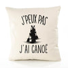 Housse de Coussin Premium Canoe Version Blanc - Coton Canvas Fairtrade Beige Idée Cadeau Décoration Canapé