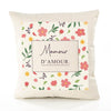 Housse de Coussin Femme Mamour d'amour Motif Floral déco Salon canapé Chambre Cadeau Femme Anniversaire noël Coussin décoratif Motif Floral