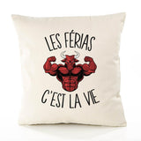 Housse de Coussin Premium férias - Coton Canvas Fairtrade Beige Idée Cadeau Décoration Canapé