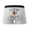 Caleçon Chevaux - Humour Boxer Gris Passion Idée Cadeau