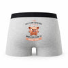 Caleçon Lyna Caractère de Cochon - Humour Boxer Gris Idée Cadeau