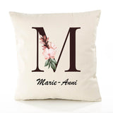 Housse de Coussin Premium Marie-Annick - Coton Canvas Fairtrade Beige Idée Cadeau Décoration Canapé