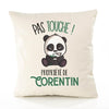 Housse de Coussin Premium Corentin Pas Touche Panda - Coton Canvas Fairtrade Beige Idée Cadeau Décoration Canapé 40x40