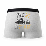 Caleçon 7eme Art - Humour Boxer Gris Idée Cadeau Passion