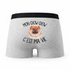 Caleçon Chow-Chow - Humour Boxer Gris Passion Idée Cadeau