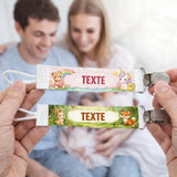 Attache tétine pour prénom ELENA je vis d'amour et de lait Vache | Attache sucette cadeau naissance
