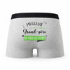 Caleçon Meilleur Grand - Pere de Tous Les Temps - Humour Boxer Gris Idée Cadeau