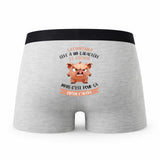 Caleçon La Comptable Caractère de Cochon - Humour Boxer Gris Idée Cadeau