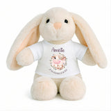 Peluche Lapin Bébé Doudou Amelie Humour Vache Cadeau Naissance Fille Nouveau-Né Baby Shower