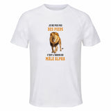 Maillot de Sport Homme Male Alpha - T-Shirt Respirant Polyester Manches Courtes - Cadeau Sportif Anniversaire Noël Fête des Pères