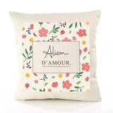 Housse de Coussin Femme Alison d'amour Motif Floral déco Salon canapé Chambre Cadeau Femme Anniversaire noël Coussin décoratif Motif Floral