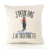 Housse de Coussin Premium Trottinette kopia - Coton Canvas Fairtrade Beige Idée Cadeau Décoration Canapé
