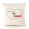 Housse de Coussin Premium Amie irremplaçable - Coton Canvas Fairtrade Beige Idée Cadeau Décoration Canapé