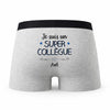 Caleçon Axel Un Super Collègue - Humour Boxer Gris Idée Cadeau