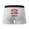 Caleçon Papa Pompier - Humour Boxer Gris Idée Cadeau Fête des Pères