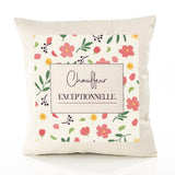 Housse de Coussin Femme Chauffeur exceptionnelle Motif Floral déco Salon canapé Chambre Cadeau Femme Anniversaire noël Coussin décoratif Motif Floral
