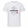 Maillot de Sport Homme Footballeur Damour - T-Shirt Respirant Polyester Manches Courtes - Cadeau Sportif Anniversaire Noël Fête des Pères
